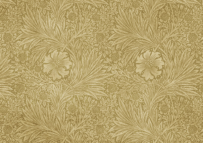 William Morris Marigold Velvet, Ochre - Roman Blind - Image 7